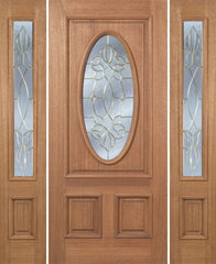 WDMA 54x80 Door (4ft6in by 6ft8in) Exterior Mahogany Maryvale Single Door/2side w/ CO Glass 1