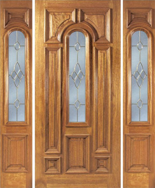 WDMA 54x80 Door (4ft6in by 6ft8in) Exterior Mahogany Ironbark Single Door/2side w/ C Glass 1