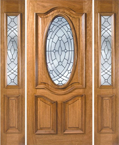 WDMA 54x80 Door (4ft6in by 6ft8in) Exterior Mahogany La Jolla Single Door/2side w/ EE Glass 1