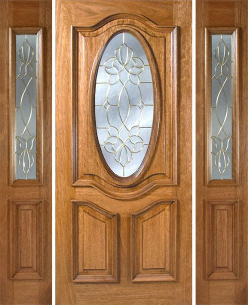 WDMA 54x80 Door (4ft6in by 6ft8in) Exterior Mahogany La Jolla Single Door/2side w/ CO Glass - 6ft8in Tall 1