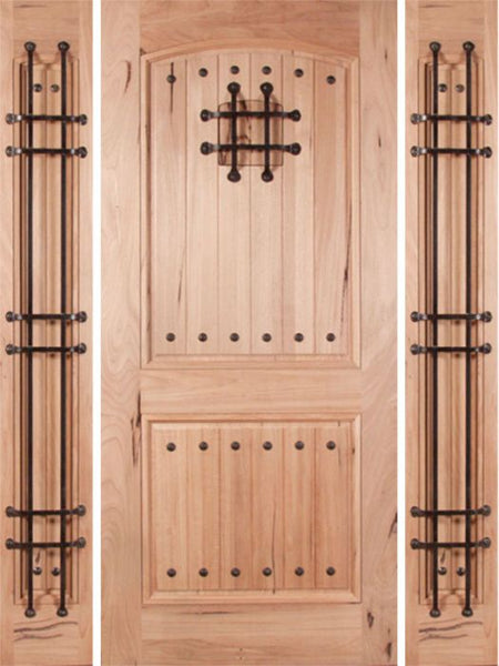 WDMA 54x80 Door (4ft6in by 6ft8in) Exterior Walnut Rustica Single Door/2side with Speakeasy 1