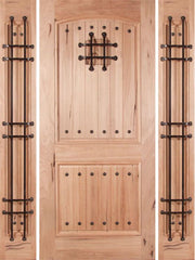 WDMA 54x80 Door (4ft6in by 6ft8in) Exterior Walnut Rustica Single Door/2side with Speakeasy 1