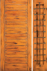 WDMA 54x80 Door (4ft6in by 6ft8in) Exterior Knotty Alder Door with One Sidelight Flush 1