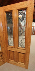 WDMA 54x80 Door (4ft6in by 6ft8in) Exterior Mahogany Sidelight Door Twin Lite Entry Decorative Glass 3