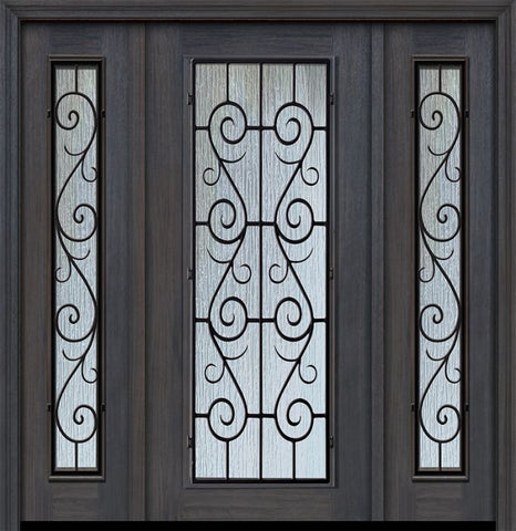 WDMA 56x80 Door (4ft8in by 6ft8in) Exterior Cherry IMPACT | 80in Full Lite St Charles Door /2side 1