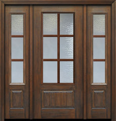 WDMA 56x80 Door (4ft8in by 6ft8in) French Cherry 80in 3/4 Lite 1 Panel 6 Lite SDL Door /2side 1