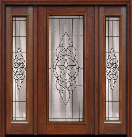 WDMA 56x80 Door (4ft8in by 6ft8in) Exterior Cherry 80in Full Lite Brazos / Walnut Door /2side 1