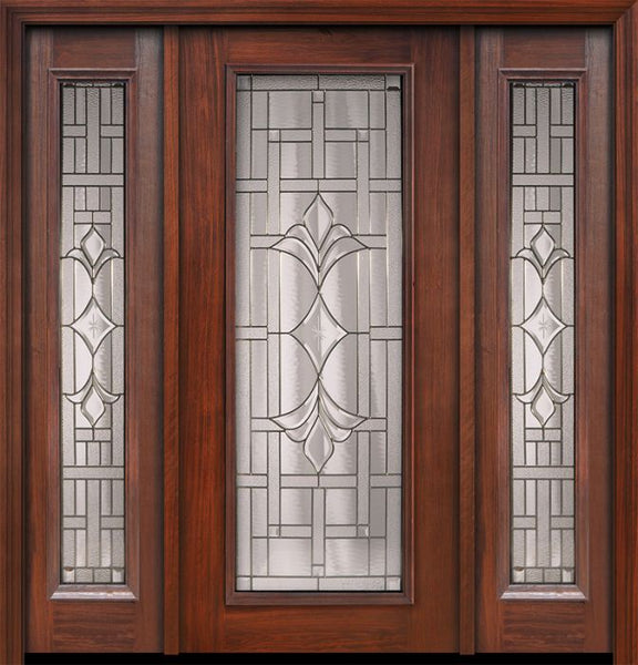 WDMA 56x80 Door (4ft8in by 6ft8in) Exterior Cherry 80in Full Lite Marsala / Walnut Door /2side 1