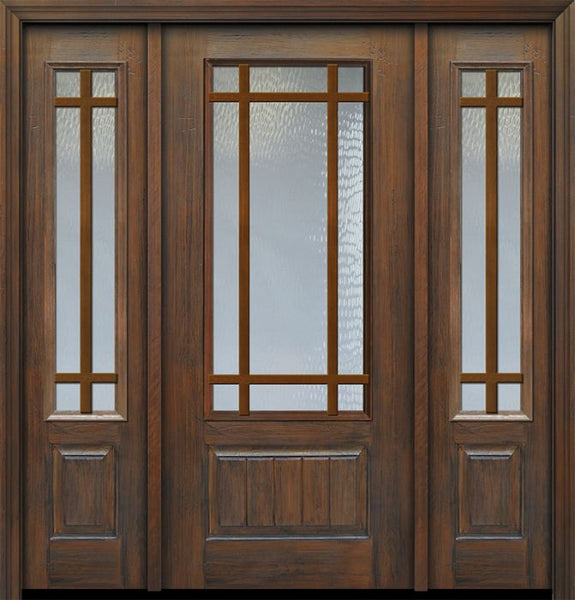 WDMA 56x80 Door (4ft8in by 6ft8in) Patio Cherry 80in 3/4 Lite 1 Panel 9 Lite SDL Door /2side 1