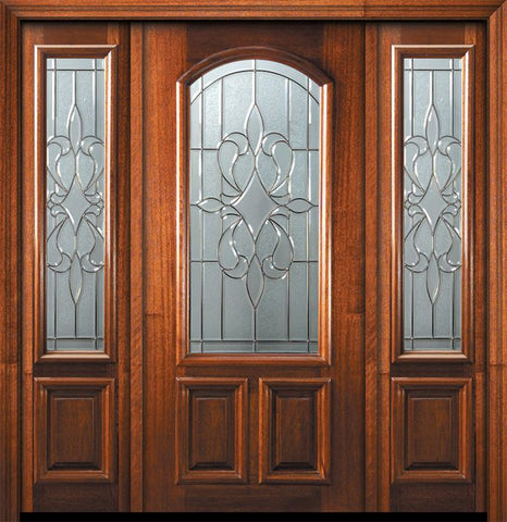 WDMA 56x80 Door (4ft8in by 6ft8in) Exterior Mahogany 80in New Orleans Arch Lite Door /2side 1