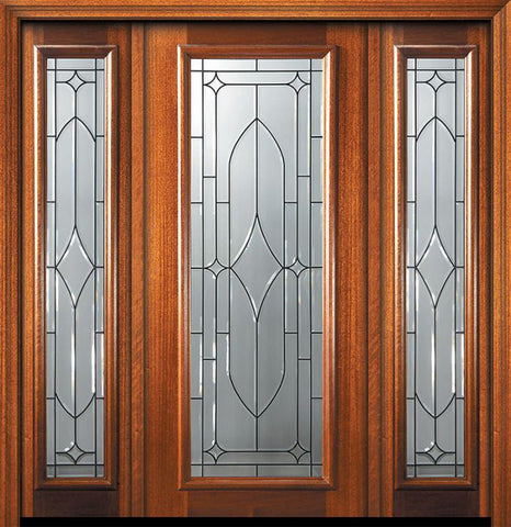 WDMA 56x80 Door (4ft8in by 6ft8in) Exterior Mahogany 80in Full Lite Bourbon Street Door /2side 1