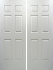 WDMA 56x96 Door (4ft8in by 8ft) Interior Swing Smooth 96in Colonist Solid Core Double Door|1-3/8in Thick 1