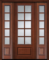 WDMA 56x96 Door (4ft8in by 8ft) Patio Cherry 96in 3/4 Lite 1 Panel 10 Lite SDL Door /2side 1