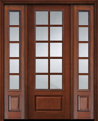 WDMA 56x96 Door (4ft8in by 8ft) Patio Cherry 96in 3/4 Lite 1 Panel 10 Lite SDL Door /2side 1