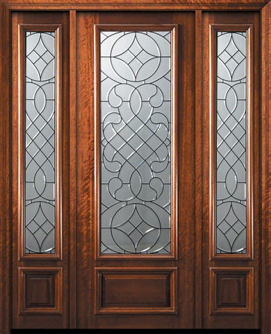 WDMA 56x96 Door (4ft8in by 8ft) Exterior Mahogany 96in 3/4 Lite Savoy Door /2side 1