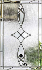 WDMA 56x96 Door (4ft8in by 8ft) Exterior Oak Blackstone 8ft Full Lite W/ Stile Lines Fiberglass Door 2 Sides HVHZ Impact 2