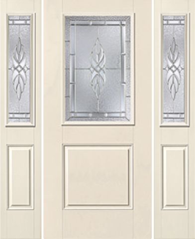 WDMA 58x80 Door (4ft10in by 6ft8in) Exterior Smooth KensingtonTM Half Lite 1 Panel Star Door 2 sides 1