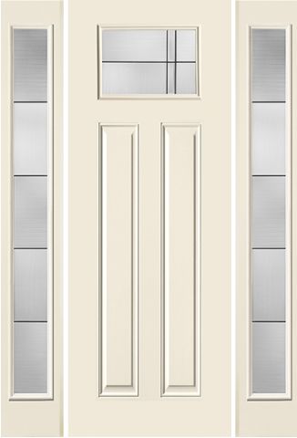 WDMA 58x96 Door (4ft10in by 8ft) Exterior Smooth Axis 8ft Craftsman Lite 2 Panel Star Door 2 sides 1