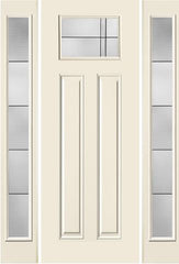 WDMA 58x96 Door (4ft10in by 8ft) Exterior Smooth Axis 8ft Craftsman Lite 2 Panel Star Door 2 sides 1