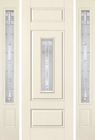 WDMA 58x96 Door (4ft10in by 8ft) Exterior Smooth MaplePark 8ft Center Lite 3 Panel Star Door 2 Sides 1