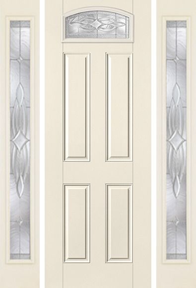 WDMA 58x96 Door (4ft10in by 8ft) Exterior Smooth Wellesley 8ft Camber Top Lite 4 Panel Star Door 2 Sides 1