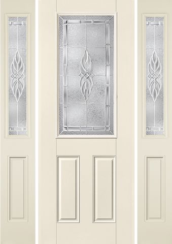WDMA 58x96 Door (4ft10in by 8ft) Exterior Smooth KensingtonTM 8ft Half Lite 2 Panel Star Door 2 sides 1