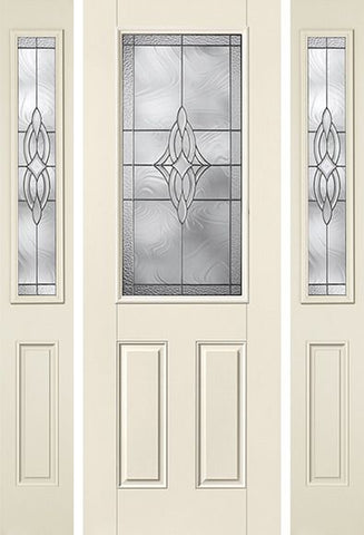 WDMA 58x96 Door (4ft10in by 8ft) Exterior Smooth Wellesley 8ft Half Lite 2 Panel Star Door 2 Sides 1