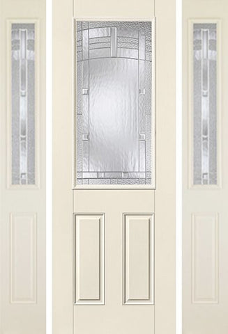 WDMA 58x96 Door (4ft10in by 8ft) Exterior Smooth MaplePark 8ft Half Lite 2 Panel Star Door 2 Sides 1