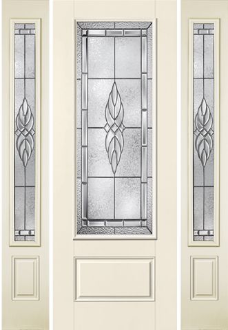 WDMA 58x96 Door (4ft10in by 8ft) Exterior Smooth KensingtonTM 8ft 3/4 Lite 1 Panel Star Door 2 sides 1