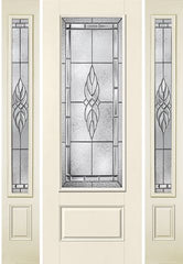 WDMA 58x96 Door (4ft10in by 8ft) Exterior Smooth KensingtonTM 8ft 3/4 Lite 1 Panel Star Door 2 sides 1
