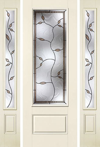 WDMA 58x96 Door (4ft10in by 8ft) Exterior Smooth Avonlea 8ft 3/4 Lite 1 Panel Star Door 2 Sides 1