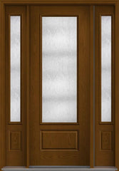 WDMA 58x96 Door (4ft10in by 8ft) French Oak Chord 8ft 3/4 Lite 1 Panel Fiberglass Exterior Door 2 Sides 1