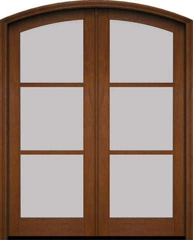 WDMA 60x78 Door (5ft by 6ft6in) Exterior Swing Mahogany Arch 3 Lite Arch Top Double Entry Door 4