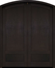 WDMA 60x78 Door (5ft by 6ft6in) Exterior Swing Mahogany 3/4 Arch Panel Arch Top Double Entry Door 2
