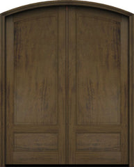 WDMA 60x78 Door (5ft by 6ft6in) Exterior Swing Mahogany 3/4 Arch Panel Arch Top Double Entry Door 3