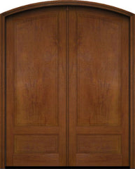 WDMA 60x78 Door (5ft by 6ft6in) Exterior Swing Mahogany 3/4 Arch Panel Arch Top Double Entry Door 4