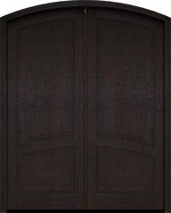 WDMA 60x78 Door (5ft by 6ft6in) Exterior Swing Mahogany 2/3 Arch Panel Arch Top Double Entry Door 2