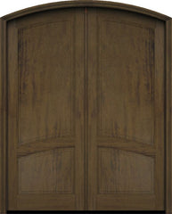 WDMA 60x78 Door (5ft by 6ft6in) Exterior Swing Mahogany 2/3 Arch Panel Arch Top Double Entry Door 3