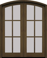 WDMA 60x78 Door (5ft by 6ft6in) Exterior Swing Mahogany Arch 6 Lite Arch Top Double Entry Door 3