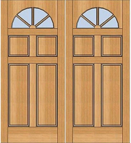 WDMA 60x80 Door (5ft by 6ft8in) Exterior Fir 1-3/4in Fan Light Double Door 1