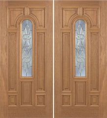 WDMA 60x80 Door (5ft by 6ft8in) Exterior Mahogany Revis Double Door w/ OL Glass - 6ft8in Tall 1
