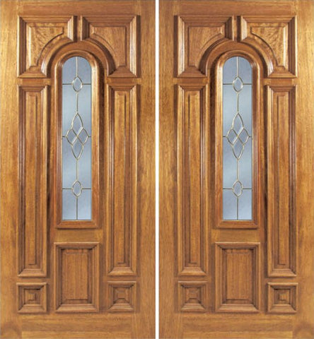 WDMA 60x80 Door (5ft by 6ft8in) Exterior Mahogany Ironbark Double Door w/ C Glass 1