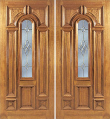 WDMA 60x80 Door (5ft by 6ft8in) Exterior Mahogany Ironbark Double Door w/ C Glass 1