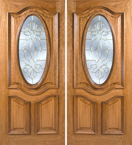 WDMA 60x80 Door (5ft by 6ft8in) Exterior Mahogany La Jolla Double Door w/ CO Glass - 6ft8in Tall 1