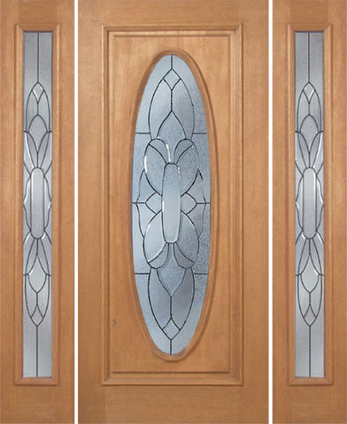 WDMA 60x80 Door (5ft by 6ft8in) Exterior Mahogany Gilman Single Door/2side w/ BO Glass 1