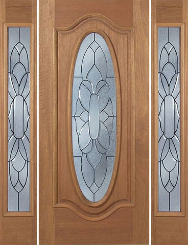 WDMA 60x80 Door (5ft by 6ft8in) Exterior Mahogany Emory Single Door/2side w/ BO Glass 1