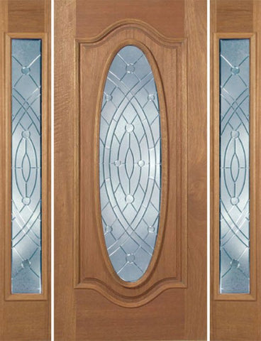 WDMA 60x80 Door (5ft by 6ft8in) Exterior Mahogany Emory Single Door/2side w/ EE Glass 1