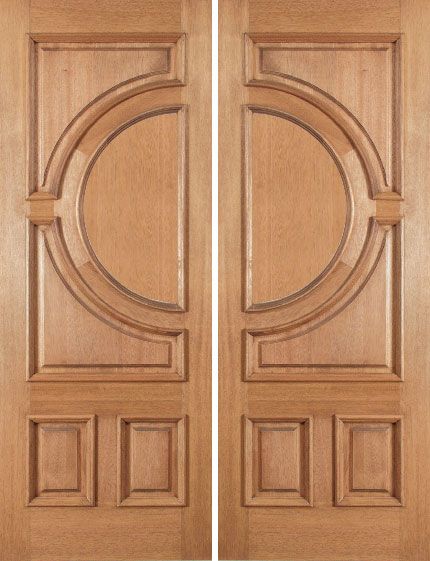 WDMA 60x80 Door (5ft by 6ft8in) Exterior Mahogany Crescent Double Door 1