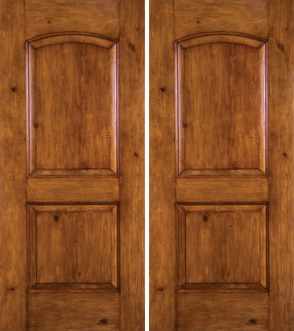 WDMA 60x80 Door (5ft by 6ft8in) Exterior Knotty Alder Alder Rustic Plain Panel Double Entry Door 1