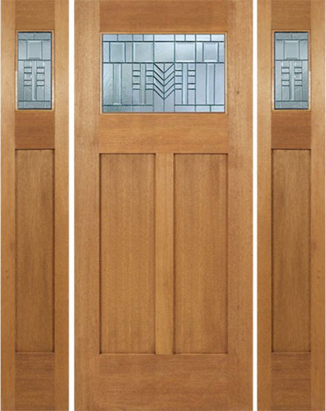 WDMA 60x80 Door (5ft by 6ft8in) Exterior Mahogany Pearce Single Door/2side w/ C Glass 1